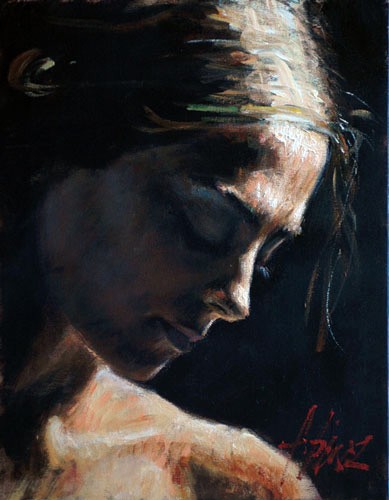 Fabian Perez portrait of lucy